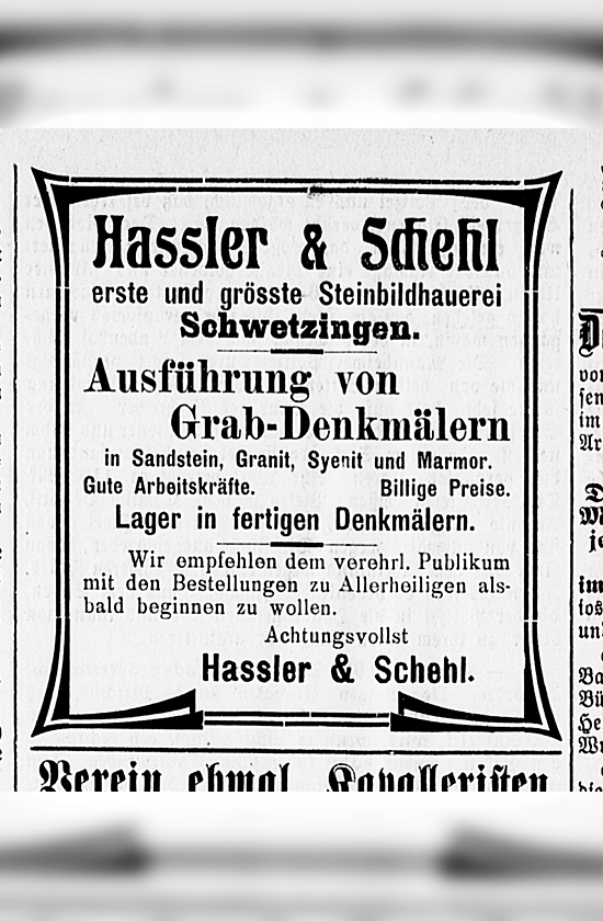 1906 - Annonce Hassler & Schehl