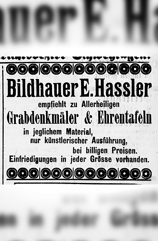 1907 - Annonce E Hassler