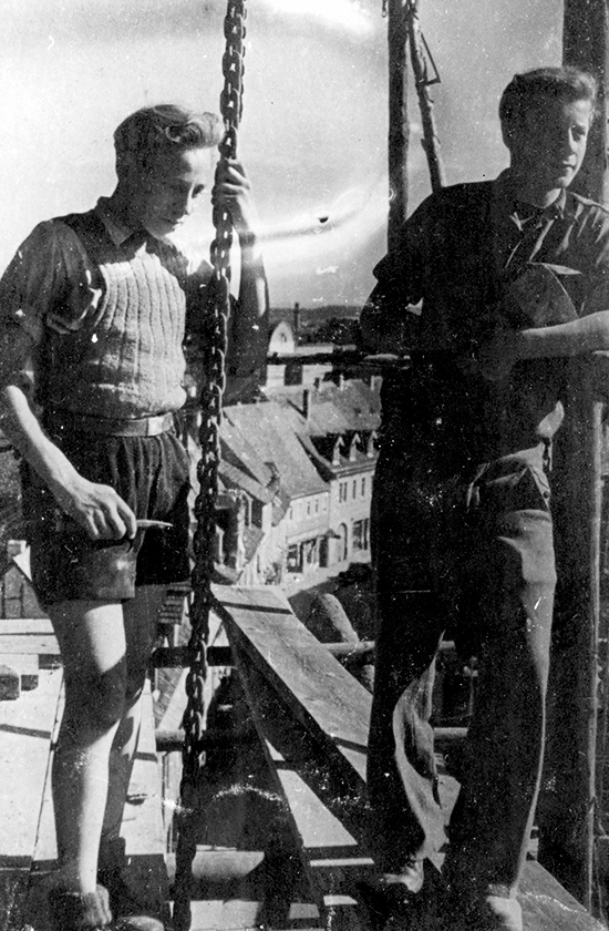 1947 - Steinmetzarbeiten Evang. Kirche Schwetzingen